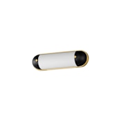 Maxim Capsule 18" Wide Bath Bar Black / Natural Aged Brass