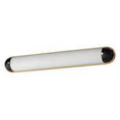 Maxim Capsule 36" Wide Bath Bar Black / Natural Aged Brass