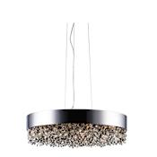 Maxim Mystic 24" Wide LED Crystal Drum Chandelier Polished Chrome