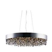 Maxim Mystic 30" Wide LED Crystal Drum Chandelier Polished Chrome