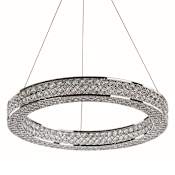 Maxim Eternity 20" Wide LED Crystal Pendant Polished Chrome / Beveled Crystal