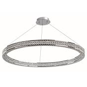 Maxim Eternity 40" Wide LED Crystal Pendant Polished Chrome / Beveled Crystal