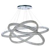 Maxim Eternity 60" Wide 14 Light 3000K LED Crystal Ring Chandelier Polished Chrome