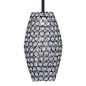 Maxim Glimmer 3 Light 6" Beveled Crystal Pendant Bronze / Beveled Crystal Shade