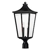 Maxim Sutton Place Vivex 2 Light 24" Tall Post Light Black