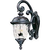 Maxim Carriage House Vivex 20" 2 Light Wall Sconce Oriental Bronze / Water Glass