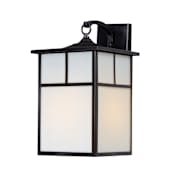Maxim Coldwater Single Light 16" Tall Outdoor Wall Sconce with Glass Square Shade Black
