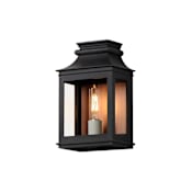Maxim Savannah 13" Tall Outdoor Wall Sconce with Clear Glass Shade Antique Copper / Black Oxide
