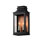 Maxim Savannah 2 Light 15" Tall Outdoor Wall Sconce with Clear Glass Shade Antique Copper / Black Oxide