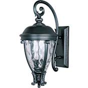 Maxim Camden VX 29" 3 Light Vivex Wall Sconce Black / Water Glass
