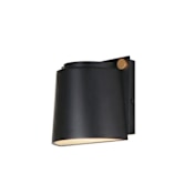 Maxim Rivet 6" Tall LED Wall Sconce Black / Antique Brass