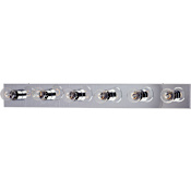 Maxim Essentials 6 Light 36" Wide Vanity Strip with Square Backplate Polished Chrome