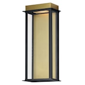 Maxim Rincon 16" Tall LED Outdoor Wall Sconce Black / Gold