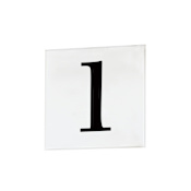 Maxim Classic Font Address Number Tile - 1 White