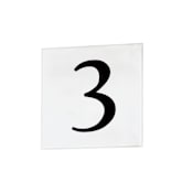 Maxim Classic Font Address Number Tile - 3 White