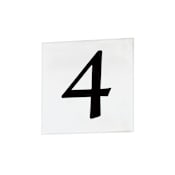 Maxim Classic Font Address Number Tile - 4 White