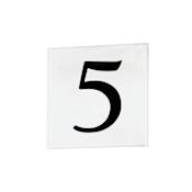 Maxim Classic Font Address Number Tile - 5 White