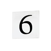 Maxim Classic Font Address Number Tile - 6 White