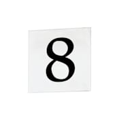 Maxim Classic Font Address Number Tile - 8 White