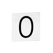 Maxim Contemporary Font Address Number Tile - 0 White