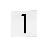 Maxim Contemporary Font Address Number Tile - 1 White