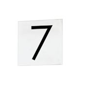 Maxim Address Contemporary Font Address Number Tile - 7 White
