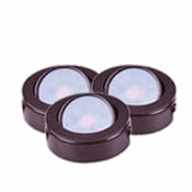 Maxim CounterMax (3) Single Light 2 3/4" Wide LED Puck Lights Anodized Bronze