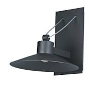 Maxim Civic 8" LED Wall Sconce with Steel Cable and Metal Cone Shade Architectural Bronze