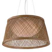 Maxim Bahama 21" Wide Indoor / Outdoor LED Pendant with Hemp Rope Drum Shade Natural