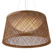 Maxim Bahama 24" Wide Indoor / Outdoor LED Pendant with Hemp Rope Drum Shade Natural