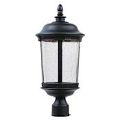 Maxim Dover 21" Tall LED Post Light with Clear Seedy Glass Bronze