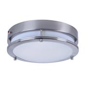 Maxim Linear 11" Wide LED Ceiling Light with Emergency Battery Backup Satin Nickel