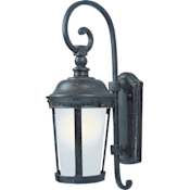 Maxim Dover 20" Tall LED Wall Sconce with Frosted Seedy Glass Bronze