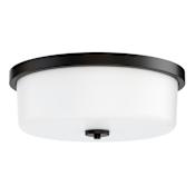 Maxim Fuller 3 Light 16" Wide Flush Mount Drum Ceiling Fixture Black