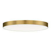 Maxim Trim 9" Wide LED Flush Mount Ceiling Fixture Satin Brass