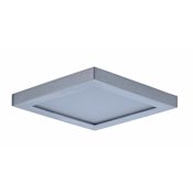 Maxim Wafer 4.5" Wide LED Flush Mount Square Outdoor Ceiling Fixture / Wall Light Satin Nickel