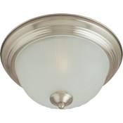 Maxim Essentials 13" Wide 2 Light Ceiling Light Satin Nickel / Frosted Glass