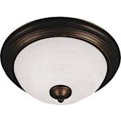 Maxim Essentials 15" Wide 3 Light Ceiling Light Oil Rubbed Bronze / Marble Glass