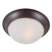 Maxim Essentials 14" Wide 2 Light Ceiling Light Oil Rubbed Bronze / Frosted Glass
