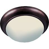 Maxim Essentials 16" Wide 3 Light Ceiling Light Oil Rubbed Bronze / Frosted Glass