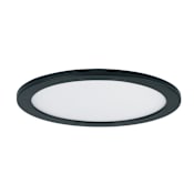 Maxim Wafer 15" Wide LED Flush Mount Disc Outdoor Ceiling Fixture - 3000K White / Black