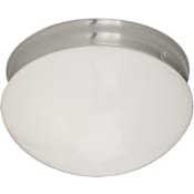 Maxim Essentials 9" Wide 2 Light Ceiling Light Satin Nickel / White Glass