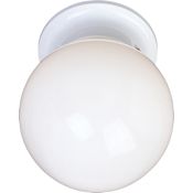 Maxim Essentials 6" Wide Flush Mount Ceiling Fixture White / White Glass