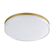 Maxim Edge 11" Wide LED Flush Mount Ceiling Fixture Natural Aged Brass