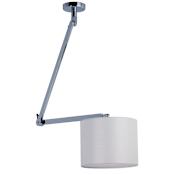 Maxim Hotel 1 Light 11" Wide LED Pendant with Fabric Drum Shade Polished Chrome