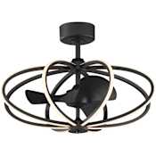 Maxim Solstice 21-3/4" 3 Blade Smart LED Indoor / Outdoor Ceiling Fan with Remote Control Black