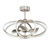 Maxim Solstice 22" 3 Blade Smart LED Indoor / Outdoor Ceiling Fan with Wall Mountable Remote Control Satin Nickel