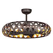 Maxim Weave 22" 3 Blade Smart LED Indoor Ceiling Fan with Remote Control Bronze Gilt / Gold