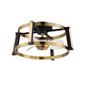 Maxim Darling 24" 3 Blade LED Indoor / Outdoor Ceiling Fan Black / Natural Aged Brass