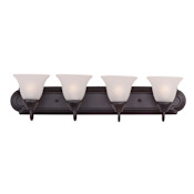 Maxim Essentials 4 Light 30" Wide Vanity Light Oil Rubbed Bronze / Frosted Glass